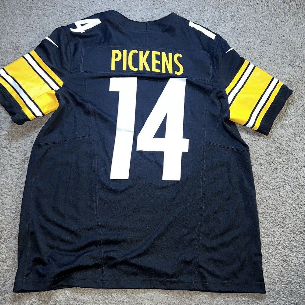 Nike Pittsburgh Steelers George Pickens 14 Jersey Mens Large Black NFL Dri-FIT - Picture 5 of 5